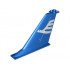 Tail 14 x 2 x 8 with White Airline Bird Pattern: {ярко син}