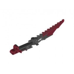 Bionicle Weapon Vahki Staff of Confusion, Marbled Black Pattern: {нов тъмно червен}