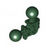 Bionicle Ball Joint 3 x 3 x 2 90 Degree with 2 Ball Joints and Axle Hole: {земно зелен}