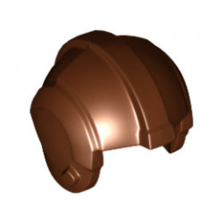 Minifigure, Headgear Helmet SW Rebel Pilot, Plain: {червеникаво-кафяв}