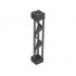 Support 2 x 2 x 10 Girder Triangular Vertical - Type 2 - Open Side Top, 1 Post & 1 Panel: {черен}