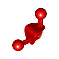 Bionicle Ball Joint 4 x 4 x 2 90 Degree with 2 Ball Joints and Axle Hole : {ярко червен}
