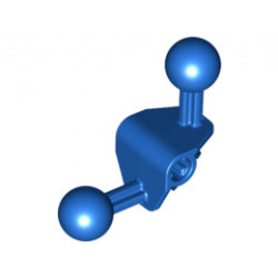 Bionicle Ball Joint 4 x 4 x 2 90 Degree with 2 Ball Joints and Axle Hole : {ярко син}