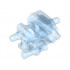 Torso/Head Mechanical, Exo-Force Robot with Marbled Pearl Very Light Gray Pattern: {прозрачно флуорисциращо син}
