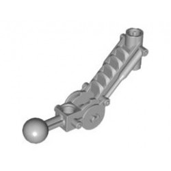 Bionicle Ball Joint 5 x 7 Arm with dual axle hole at 90 degrees: {умерено каменно сив}
