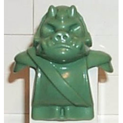 Minifigure, Head Modified SW Gamorrean with Armor Plain: {пясъчно зелен}