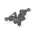 Bionicle Toa Inika Upper Torso / Shoulders Section: {тъмно каменно сив}
