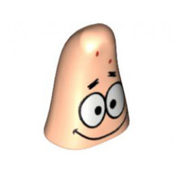 Minifigure, Head Modified Patrick Pattern: {светло нуга}