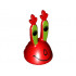 Minifigure, Head Modified Mr. Krabs Pattern: {ярко червен}