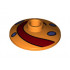 Dish 2 x 2 Inverted (Radar) with Dark Red Swirl and Purple Spots Pattern (Snail Shell): {ярко оранжев}