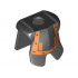 Minifigure, Armor Breastplate with Leg Protection, Karzon Copper Studs & Chain Mail Pattern: {черен}