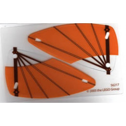 Plastic Triangle 6 x 12 Wing with Brown Spars and Orange Cloth Pattern, Sheet of 2 Items x66px15: {прозрачен}
