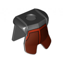 Minifigure, Armor Breastplate with Leg Protection, Avatar Fire Nation Soldier Pattern: {черен}