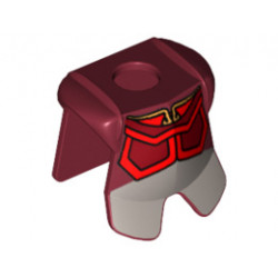Minifigure, Armor Breastplate with Leg Protection, Avatar Prince Zuko Pattern: {нов тъмно червен}