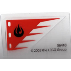 Plastic Flag with Avatar Fire Nation Red Pattern, Sheet of 1: {прозрачен}
