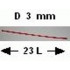 Hose, Rigid 3mm D. 23L / 18.4cm: {ярко червен}