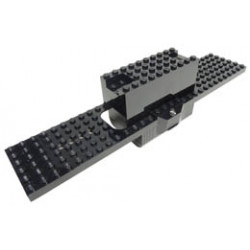 Electric, Train 9V RC Train Base 6 x 30 with IR Receivers and Battery Compartment: {черен}