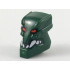 Minifigure, Head Modified Bionicle Piraka Zaktan with Eyes and Teeth Pattern: {земно зелен}