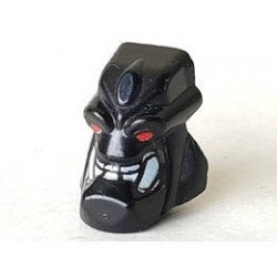 Minifigure, Head Modified Bionicle Piraka Reidak with Eyes and Teeth Pattern: {черен}