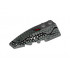 Wedge 6 x 2 Left with Reptile Skin, Red Eye, White Teeth Pattern: {тъмно кафяв}