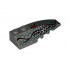 Wedge 6 x 2 Right with Reptile Skin, Red Eye, White Teeth Pattern: {тъмно каменно сив}