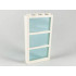 Window 1 x 4 x 6 Frame with 3 Panes, Fixed Glass with Trans-Light Blue Glass: {бял}