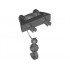 String Reel 1 x 4 x 2 Complete with String and Dark Bluish Gray Hook with Tow Ball: {тъмно каменно сив}