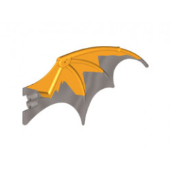 Dragon Wing 19 x 11 with Marbled Bright Light Orange Trailing Edge Pattern: {сребрист}