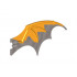 Dragon Wing 19 x 11 with Marbled Bright Light Orange Trailing Edge Pattern: {сребрист}