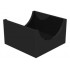 Container, Box 4 x 4 x 2 Bottom with Semicircle Cutout Ends: {черен}