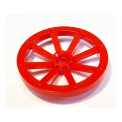 Wheel Wagon Large 33mm D., Hole Round for Wheels Holder Pin: {ярко червен}