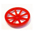 Wheel Wagon Large 33mm D., Hole Round for Wheels Holder Pin: {ярко червен}