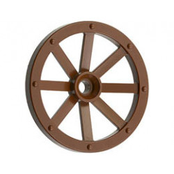 Wheel Wagon Large 33mm D., Hole Round for Wheels Holder Pin: {земно оранжев}