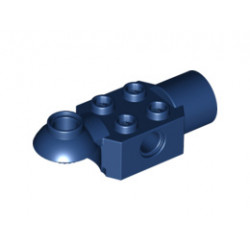Technic, Brick Modified 2 x 2 with Pin Hole, Rotation Joint Ball Half (Horizontal Top), Rotation Joint Socket: {земно син}