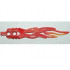 Bionicle Weapon Toa Flame Sword 2 x 12 with 2 Pin Holes and Marbled Bright Light Orange Pattern: {ярко червен}