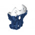 Bionicle Toa Inika Upper Arm Cover, Marbled White Pattern: {земно син}