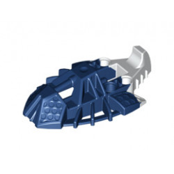 Bionicle Foot Toa Inika Elliptical with Marbled White Pattern: {земно син}