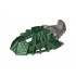 Bionicle Foot Toa Inika Elliptical with Marbled Pearl Light Gray Pattern (53551): {земно зелен}
