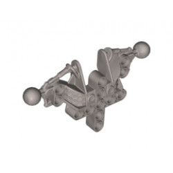 Bionicle Toa Inika Upper Torso / Shoulders Section: {сребрист}