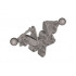 Bionicle Toa Inika Upper Torso / Shoulders Section: {сребрист}