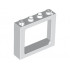 Window 1 x 4 x 3 Train - 2 Hollow Studs and 2 Solid Studs: {бял}