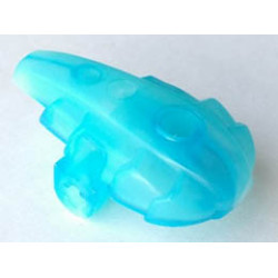 Bionicle Hydruka Back Plate (Morak) with Marbled Trans-Light Blue Pattern: {фосфористиращо бял}