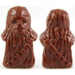 Minifigure, Head, Modified SW Wookiee, Chewbacca : {червеникаво-кафяв}