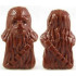Minifigure, Head, Modified SW Wookiee, Chewbacca : {червеникаво-кафяв}