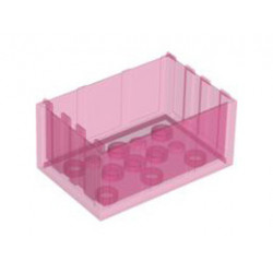 Container, Trunk Bottom 4 x 6 x 2 1/3: {прозрачен умерено червеникаво виолетов}
