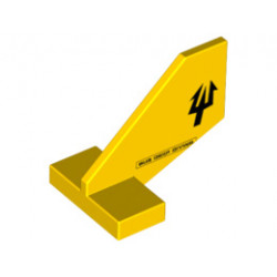 Tail Shuttle, Small with Black Trident and Sub Deep Diving Text Pattern on Both Sides (Aquaraiders II): {ярко жълт}