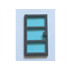 Door 1 x 4 x 6 with 3 Panes with Trans-Light Blue Glass: {тъмно каменно сив}