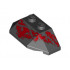 Wedge 2 x 4 Triple with Red Scale Pattern: {черен}