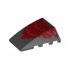 Wedge 4 x 4 No Studs with Red Scales Pattern: {черен}
