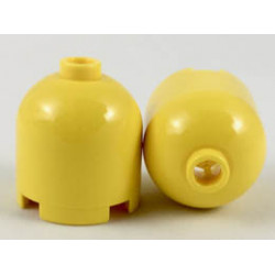 Brick, Round 2 x 2 x 1 2/3 Dome Top - Blocked Open Stud : {ярко жълт}